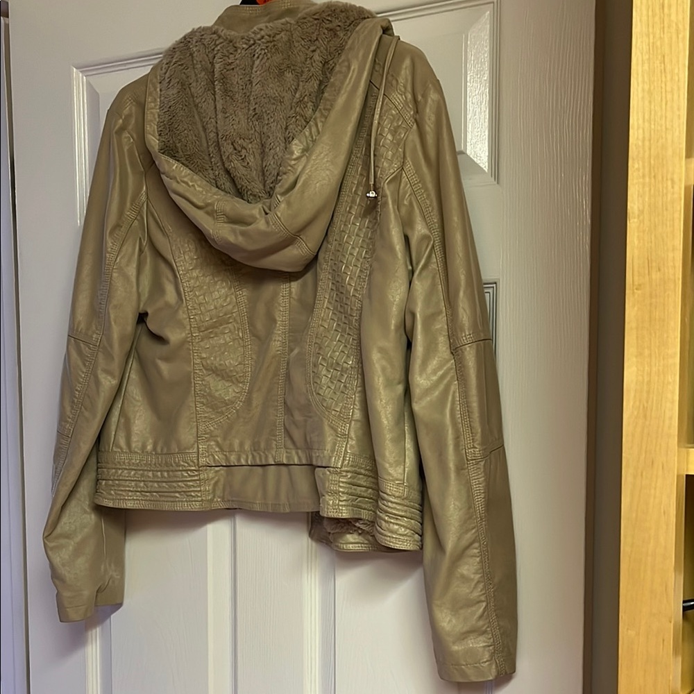 Women's Tan Hooded Jacket